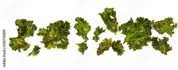 Fototapeta kale chips isolated on white