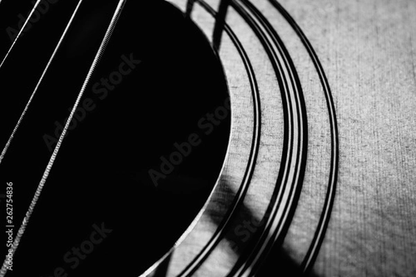 Obraz closeup of an acoustic guitar