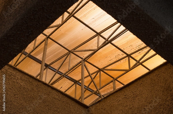 Obraz sunlight penetrates the building through the glass ceiling