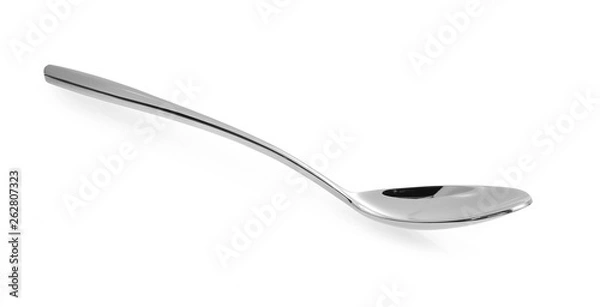 Obraz silver spoon isolated on white background