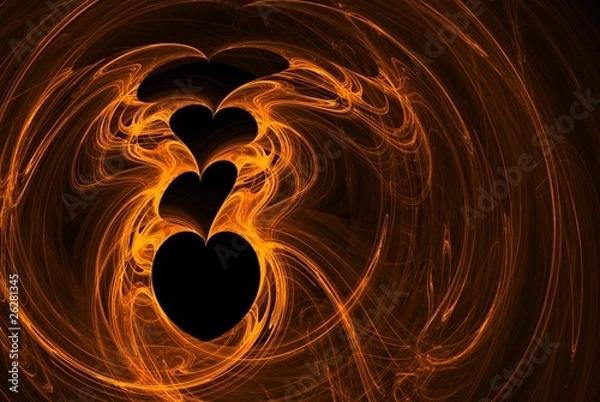 Obraz Fractal hearts