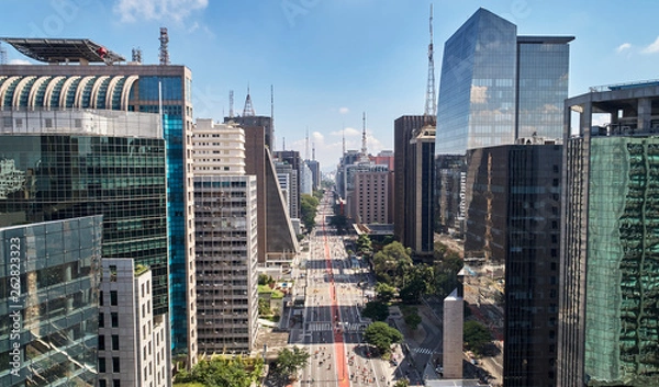 Fototapeta Avenida Paulista (Paulista avenue), Sao Paulo city, Brazil