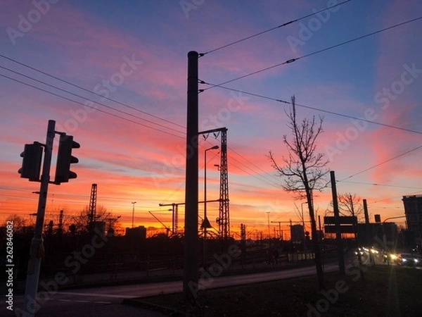 Obraz Sunset in Mannheim, Germany