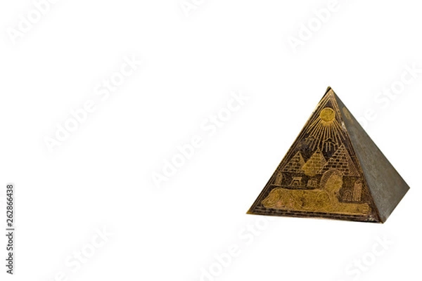 Obraz Figurine of bronze egyptian pyramid