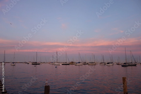 Obraz Chicago Pink sunset