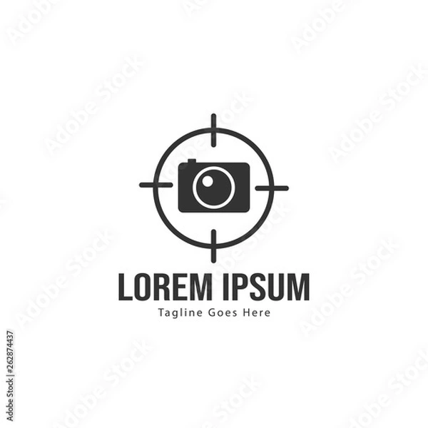 Obraz Photography logo template design. Photography logo with modern frame isolated on white background