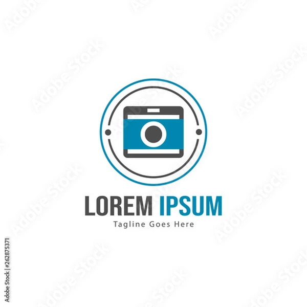 Obraz Photography logo template design. Photography logo with modern frame isolated on white background