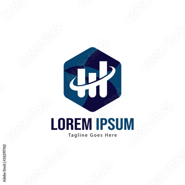 Fototapeta Chart logo template design. Chart logo with modern frame isolated on white background