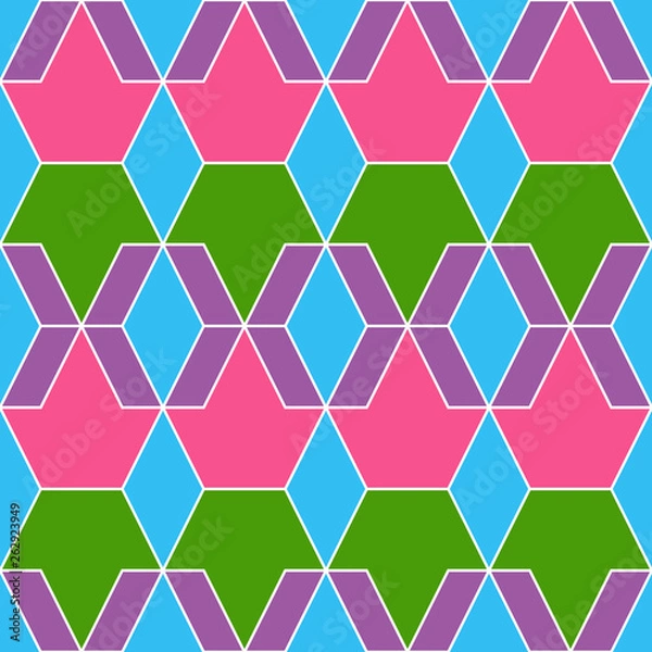 Fototapeta Retro pattern of geometric shapes. Colorful mosaic backdrop. Geometric hipster retro background, place your text on the top of it. Retro triangle background.