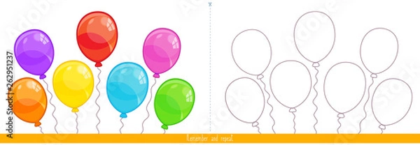 Obraz Memory Game for Kids. Educational children game