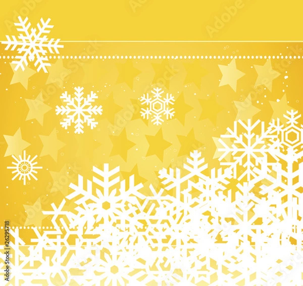 Obraz Snowflake winter vector background