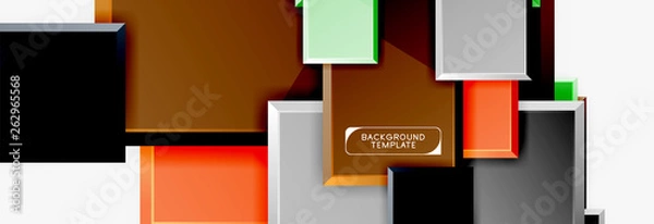Fototapeta Minimal square banner abstract background