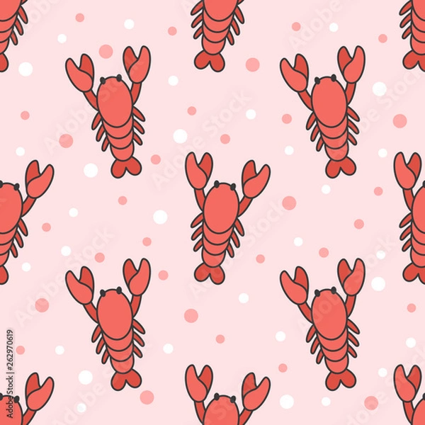 Obraz Lobster Seamless Pattern Background