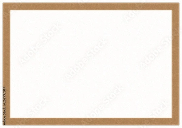 Obraz brown frame on a pattern background
