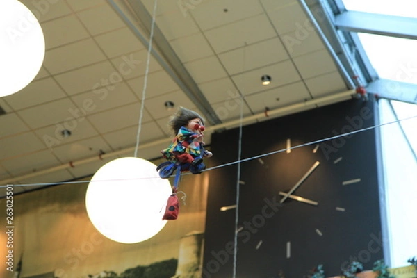 Fototapeta Toy, clown on the rope