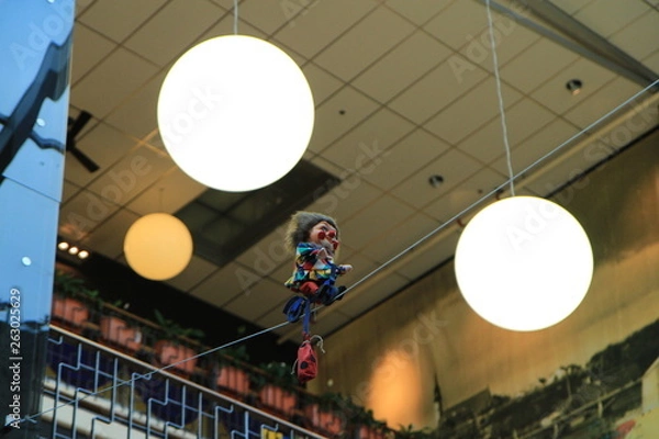 Fototapeta Toy, clown on the rope