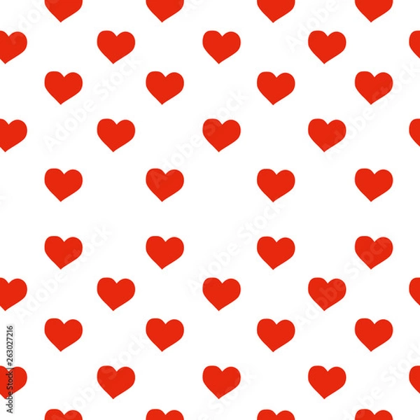Fototapeta Valentines day background. Vector seamless pattern. Hearts mosaic.