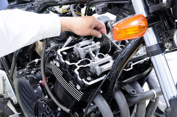 Fototapeta バイクの修理