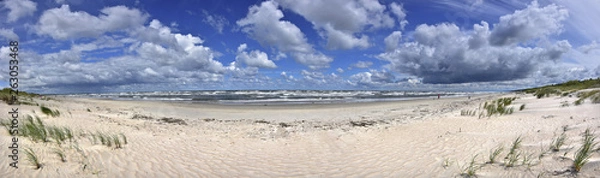 Obraz Panorama - Morze Bałtyckie - Plaża - mierzeja wiślana