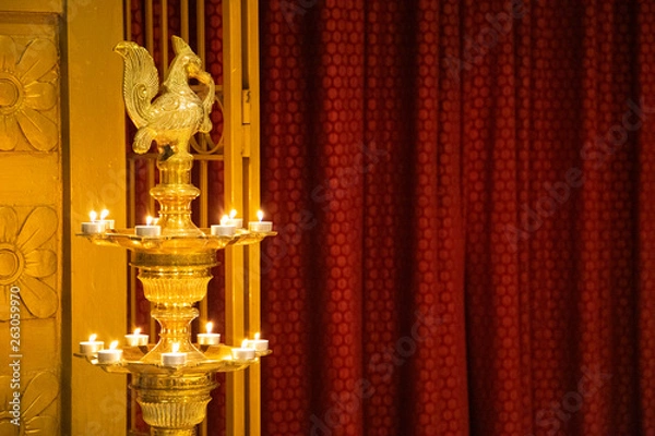 Obraz Metallic Golden Diya Stand