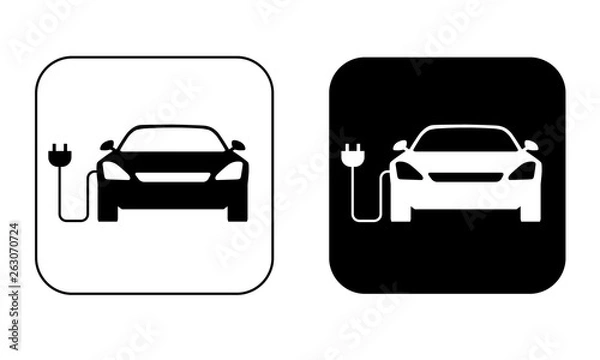 Obraz Electric Car icon