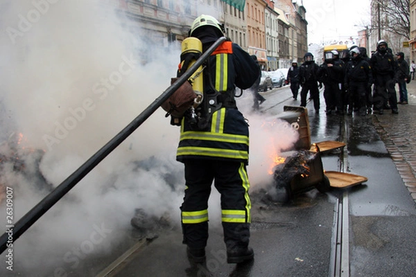 Obraz Demonstracja antyfa