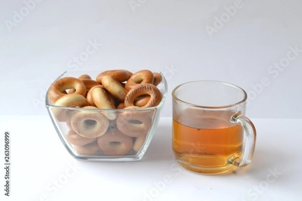 Obraz tea bagels isolated on white