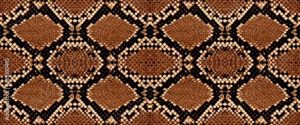Obraz Snake skin pattern texture repeating seamless. Vector. Texture snake. Fashionable print.