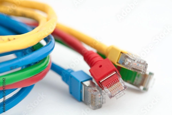 Obraz Rolle Netzwerkkabel bunt