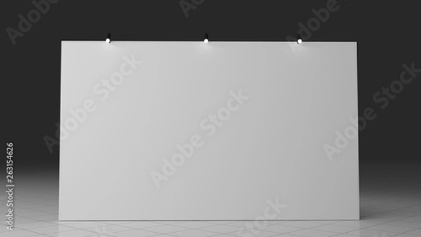 Fototapeta Banner 3x5 meters. Realistic 3d render. Template