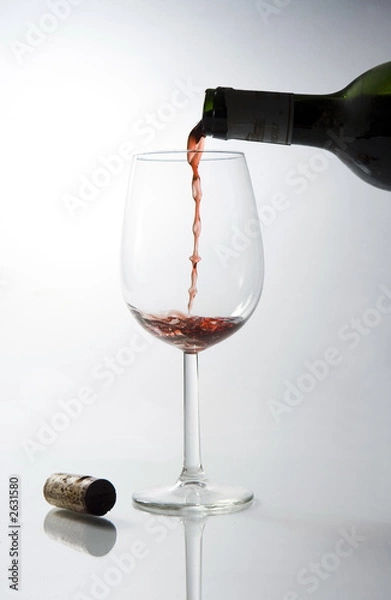 Obraz verre de vin & bouteille