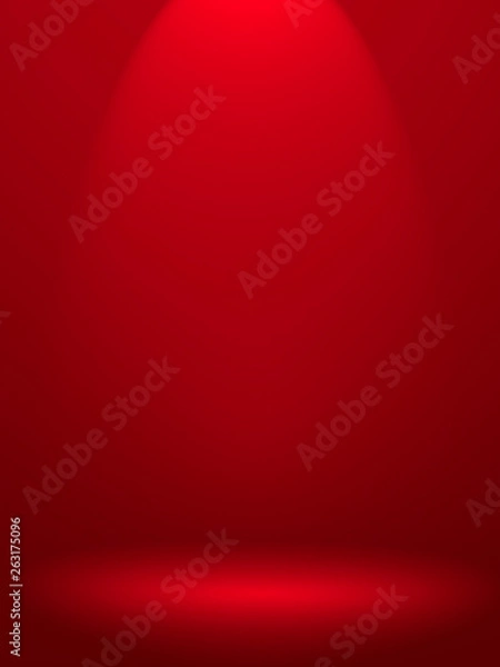 Fototapeta Abstract red background for web design templates, valentine, helloween, christmas, product studio room and business report with smooth gradient color.