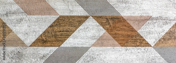 Fototapeta ceramic tiles with moroccan abstract mosaic pattern