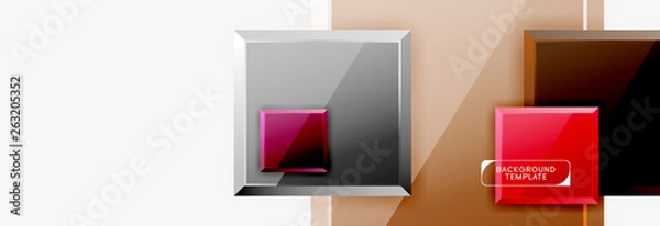 Fototapeta Minimal square banner abstract background
