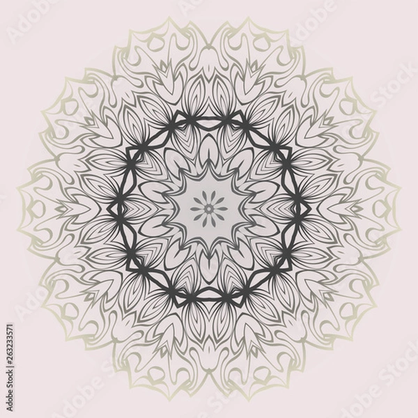 Fototapeta Ethnic, Colorful Henna Mandala Design. Ornament Round Concept. Vector Decorative Illustration Design. Pastel gradient