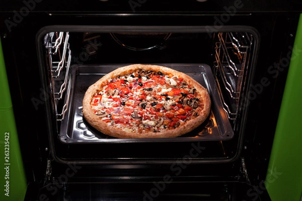 Obraz Pizza baking in the oven