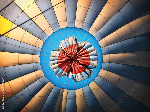 Obraz looking up into a hot air balloon