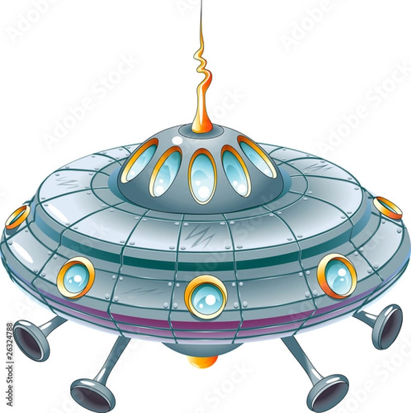 Fototapeta cartoon ufo