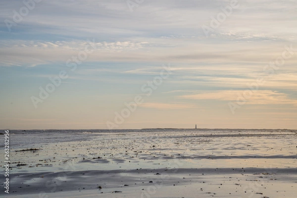 Obraz Beautiful long exposure seascape beach images of Cape Sable Island, Nova Scotia, Canada.