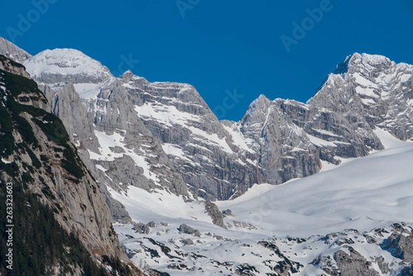 Fototapeta Dachstein Gebirge von Gosausee aus