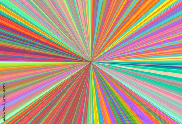 Fototapeta Colorful summer fun, starburst & sunburst background with stylish lovely and pretty pastel color tone.