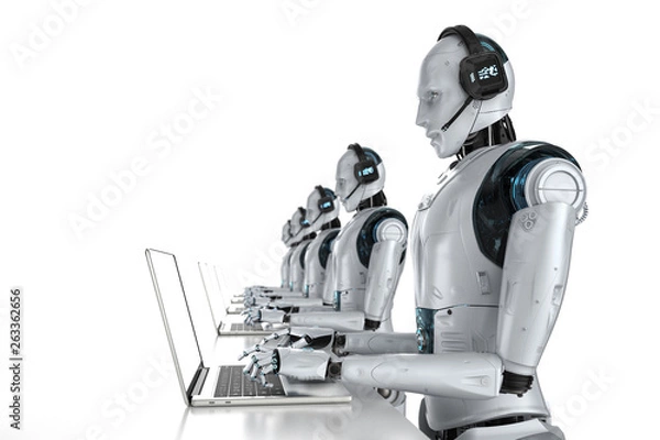 Fototapeta Chat bot concept