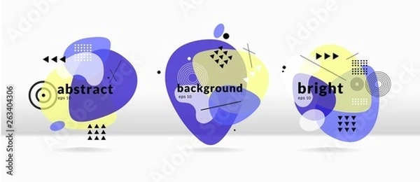 Fototapeta Abstract colorful fluid concept isolated vector backgrounds