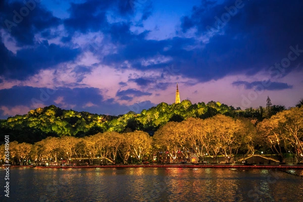 Obraz sunset over west lake