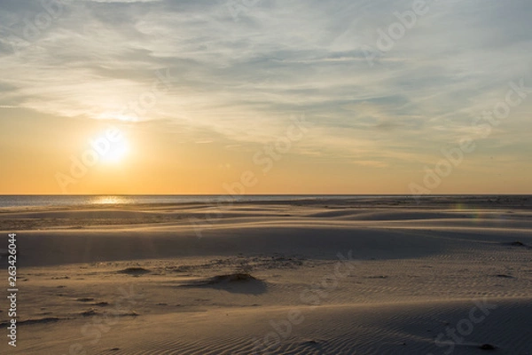 Fototapeta Wattenmeer Nordsee Amrum Abenddämmerung