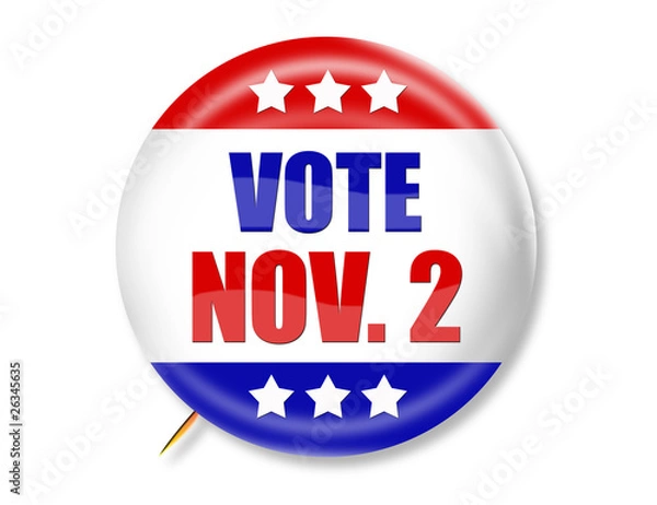 Obraz Vote Nov. 2nd Button