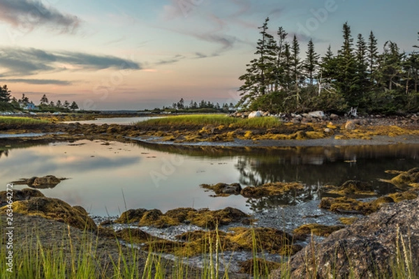 Obraz Calm evening along the coastal shoreline of Nova Scotia.