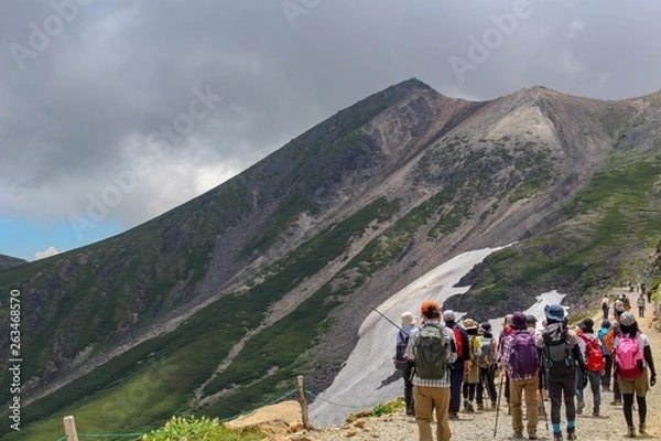 Fototapeta 【日本】乗鞍岳の登山