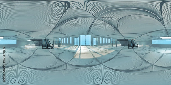 Obraz hall with escalators hdri map