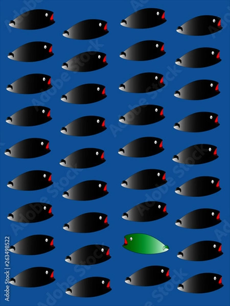 Obraz pez contra corriente